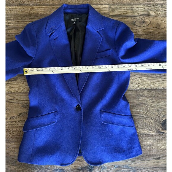 Talbots Wool Blend Blazer Women’s Size 6 Royal Blue One Button Lined Career - Picture 5 of 7